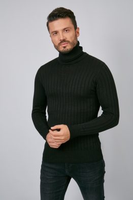 GOLDENIM PULL COL ROULE BANK NOIR 1
