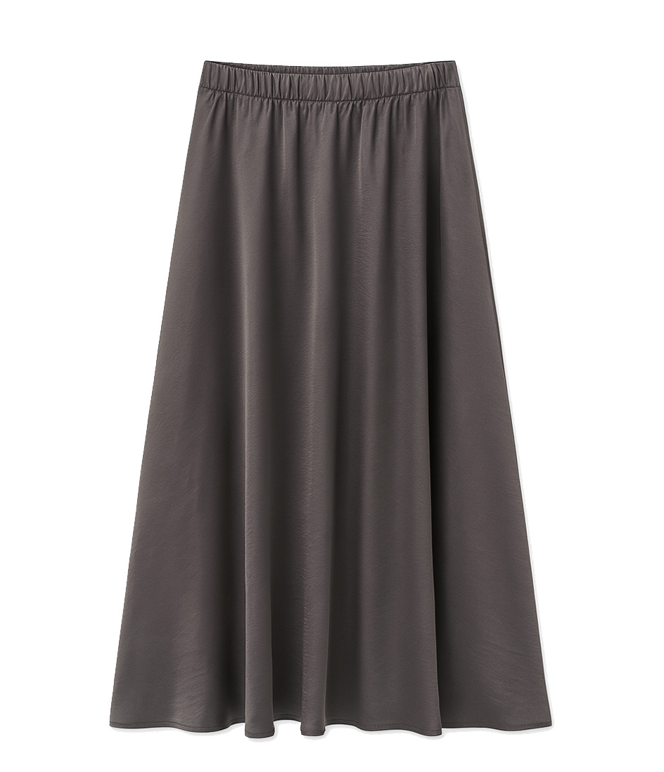 14 JUPE SATIN GRIS